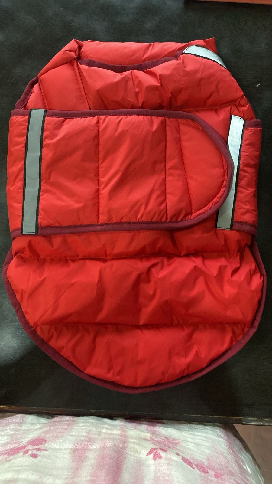 Warm wind proof red dog jacket