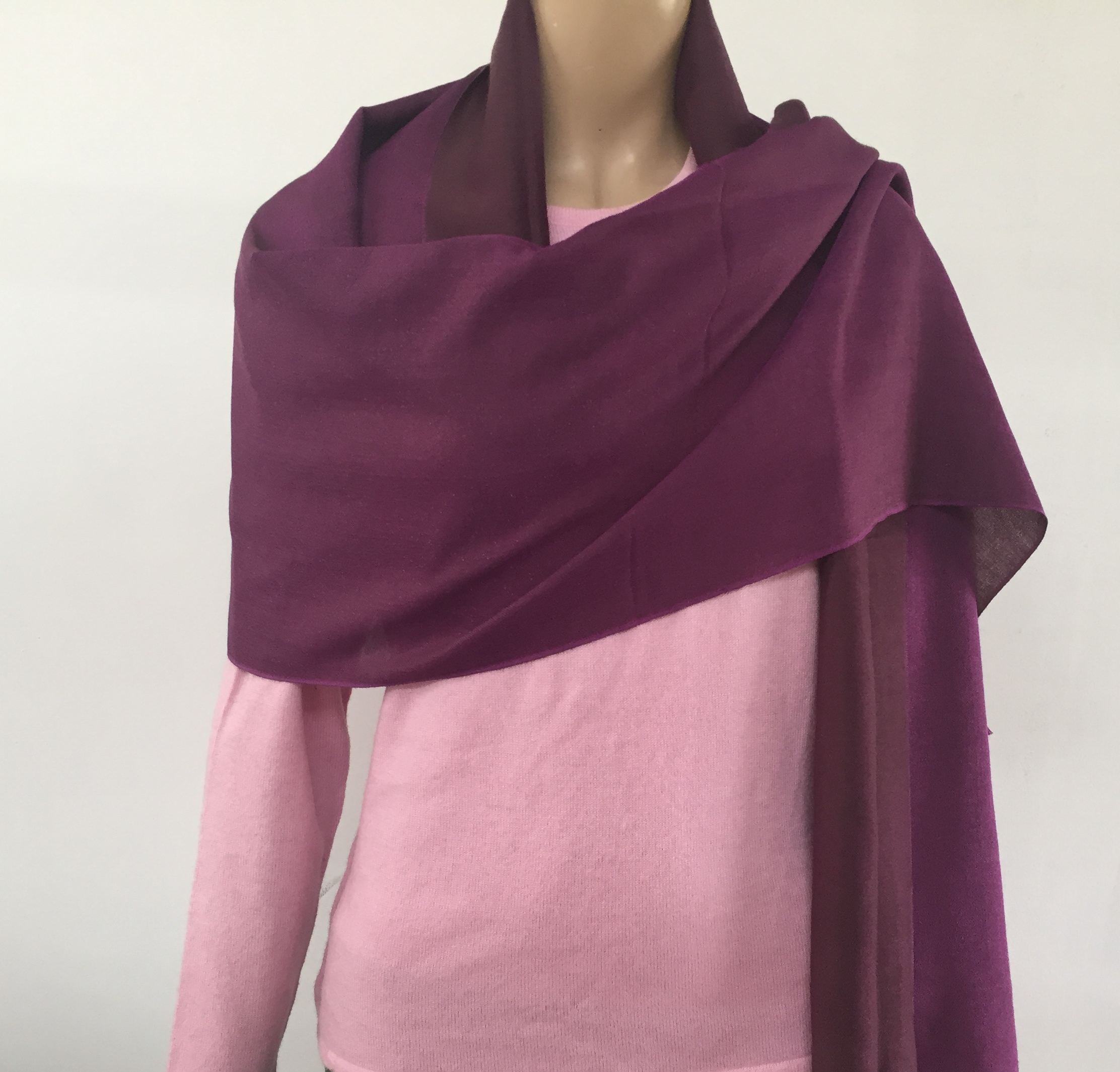70% Pashmina 30% Silk Reversible Shawl